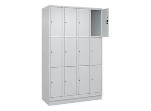 4066681685192 - Schließfachschrank Classic PLUS lichtgrau 080020-403 S10009 12 Schließfächer 1200 x 500 x 1950 cm 4066681685192 CP