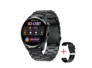 4066708475089 - TPFNet Smart Watch   Fitness Tracker IP67 für Damen & Herren - Edelstahl Armband - Android & IOS - Silber