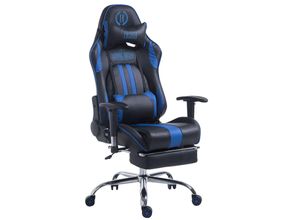 4066708501375 - Racing Bürostuhl Limitless mit Fußablage Schwarz Blau