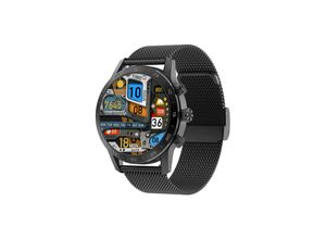 4066708663318 - TPFNet Smart Watch   Fitness Tracker IP67 - Milanaise Armband - Android & IOS - Schwarz