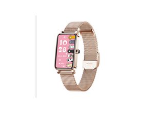 4066708663462 - TPFNet Damen Smart Watch   Fitness Tracker IP68 - Milanaise Armband - Android & IOS - Rose Gold