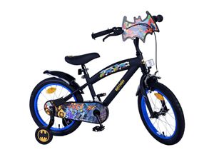 4066708667330 - TPFSports DC Batman Kinderfahrrad - Jungen - 16 Zoll - Rücktritt + Handbremse - Schwarz