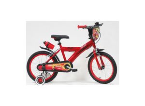 4066708667354 - TPFSports Disney Cars Kinderfahrrad - Jungen - 16 Zoll - 2 Handbremsen - Rot