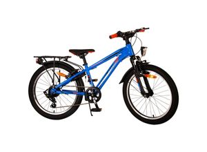 4066708667439 - TPFSports Cross Kinderfahrrad - Jungen - 20 Zoll - Rücktritt + Handbremse - 6 Gänge - Blau