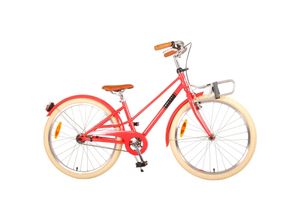 4066708729694 - TPFSports Melody Kinderfahrrad - Mädchen - 24 Zoll - Rücktritt + Handbremse - Pastellrot