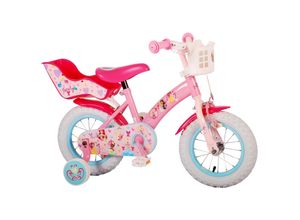 4066708730287 - TPFSports Disney Princess Kinderfahrrad - Mädchen - 12 Zoll - Rücktritt + Handbremse - Pink