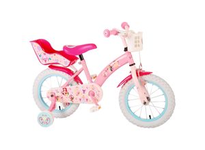 4066708730317 - TPFSports Disney Princess Kinderfahrrad - Mädchen - 14 Zoll - Rücktritt + Handbremse - Pink