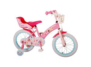 4066708730331 - TPFSports Disney Princess Kinderfahrrad - Mädchen - 16 Zoll - Rücktritt + Handbremse - Rosa