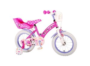 4066708730645 - TPFSports Disney Minnie Kinderfahrrad - Mädchen - 14 Zoll - 2 Handbremsen - Pink