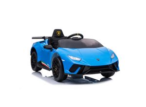 4066708826492 - Elektro-Kinderauto Lamborghini Huracan blau - Kinderauto - Elektroauto - Ledersitz und Sicherheitsgurt