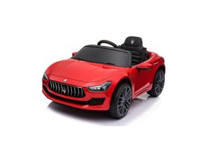 4066708828021 - Elektro-Kinderauto Maserati Ghibli rot - Kinderauto - Elektroauto - Ledersitz und Sicherheitsgurt