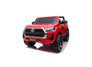 4066708841983 - Elektro-Kinderauto Toyota Hilux rot - Kinderauto - Elektroauto - Ledersitz und Sicherheitsgurt