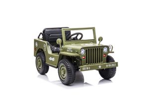 4066708842041 - Elektro-Kinderauto Geländewagen Army 4x4 Off Road - Kinderauto - Elektroauto - Ledersitz und Sicherheitsgurt