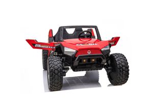 4066708856956 - Elektro-Kinderauto Buggy 928 Doppelsitzer rot - Kinderauto - Elektrobuggy - Ledersitz und Sicherheitsgurt