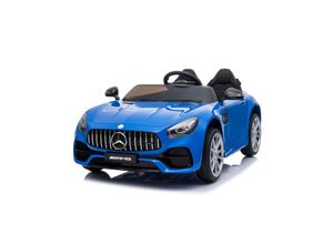 4066708857038 - Elektro-Kinderauto Mercedes GT AMG Doppelsitzer schwarz - Kinderauto - Elektroauto - Ledersitz und Sicherheitsgurt