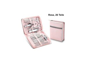 4066708958001 - TPFBeauty Maniküre- & Pediküre-Set 26-teilig aus Kunstleder - Rosa