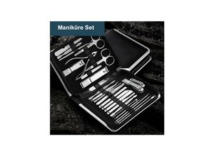 4066708958308 - TPFBeauty Maniküre- & Pediküre-Set 26-teilig aus Kunstleder - Braun