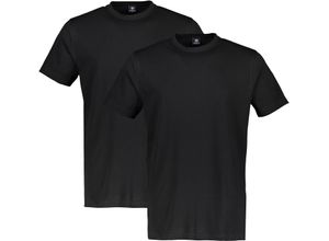 4066718214081 - LERROS T-Shirt Baumwolle 2er-Set für Herren schwarz M