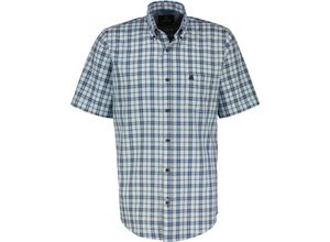 4066718308537 - LERROS Freizeithemd Regular Fit Kurzarm Button-Down-Kragen für Herren blau XL