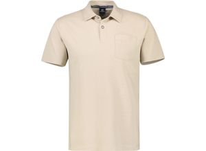 4066718317003 - LERROS Poloshirt Baumwolle Brusttasche für Herren beige XXL