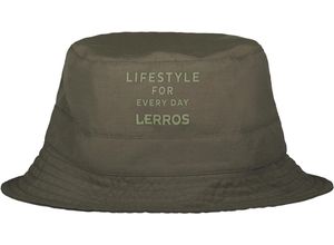 4066718358525 - LERROS Bucket Hat aufgesticktes Wording für Herren grün OneSize