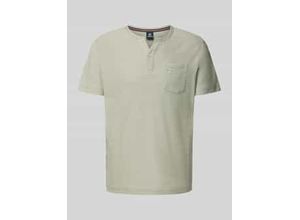 4066718529079 - T-Shirt mit Brusttasche und Label-Stitching Modell SERAFINO