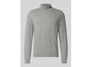 4066718570040 - Rollkragenpullover mit Label-Stitching