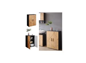 4066731001897 - Badschrank Badezimmerschrank Aufbewahrungsschrank Irma 2 Türen Anthrazit