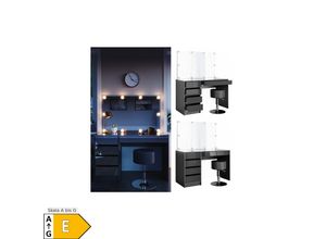 4066731027132 - VICCO Schminktisch Sherry Anthrazit Hochglanz Frisiertisch LED Spiegel Hocker 4066731027132 - VICCO Schminktisch Sherry Anthrazit Hochglanz Frisiertisch LED Spiegel Hocker