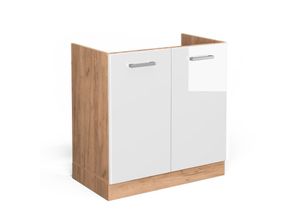 4066731035601 - Spülenunterschrank Küchenschrank Küchenzeile R-Line 80 cm Goldkraft Weiß