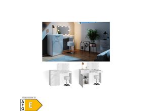 4066731044191 - Schminktisch Little Irma Weiß Hochglanz mit Hocker und LED-Beleuchtung Vicco 4066731044191 - Schminktisch Little Irma Weiß Hochglanz mit Hocker und LED-Beleuchtung Vicco