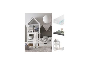 4066731052417 - VitaliSpa Spielturmbett Kinderbett Spielbett Teddy Weiß modern 208x235 cm Massivholz Kinderzimmer Lattenrost Bett Schublade Matratze Abenteuerbett Kletterbett 4066731052417 - VitaliSpa Spielturmbett Kinderbett Spielbett Teddy Weiß modern 208x235 cm Massivholz Kinderzimmer Lattenrost Bett Schublade Matratze Abenteuerbett Kletterbett