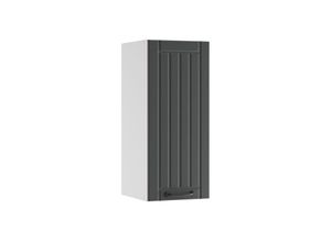 4066731055326 - Hängeschrank Küchenschrank Küchenmöbel Fame-Line Landhaus Weiß Anthrazit 30 cm modern