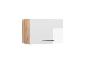 4066731161058 - Hängeschrank Küchenschrank Küchenmöbel Fame-Line Eiche Weiß modern 60 cm Küche Einbauküche Hängeschrank Klapptür Dunstabzugshaube Küchenzeile Hochglanz