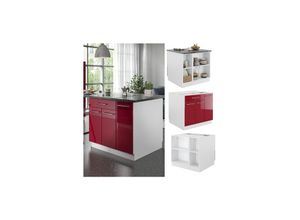4066731181155 - Kücheninsel Küchenblock Einbauküche Fame-Line Weiß Bordeaux-Rot 90 cm modern Hochglanz Küchen Schränke Apothekerunterschrank Schubunterschrank Regalinselunterschrank Softclose-Scharnier Küchenmöbel 4066731181155 - Kücheninsel Küchenblock Einbauküche Fame-Line Weiß Bordeaux-Rot 90 cm modern Hochglanz Küchen Schränke Apothekerunterschrank Schubunterschrank Regalinselunterschrank Softclose-Scharnier Küchenmöbel