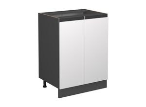 4066731229116 - Unterschrank Küchenschrank Küchenmöbel R-Line J-Shape Anthrazit Weiß 60 cm modern