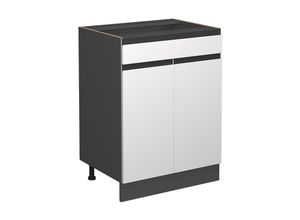 4066731229147 - Schubunterschrank Küchenschrank Küchenmöbel R-Line J-Shape Anthrazit Weiß 60 cm modern