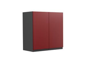 4066731229277 - Hängeschrank Küchenschrank Küchenmöbel R-Line J-Shape Anthrazit Rot 60 cm modern 4066731229277 - Hängeschrank Küchenschrank Küchenmöbel R-Line J-Shape Anthrazit Rot 60 cm modern