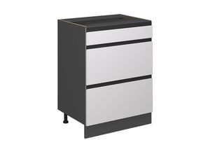 4066731229581 - Schubladenunterschrank Küchenschrank Küchenmöbel R-Line J-Shape Anthrazit Weiß 60 cm modern