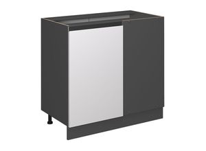 4066731229789 - Eckunterschrank Küchenschrank Küchenmöbel R-Line J-Shape Anthrazit Weiß 86 cm modern