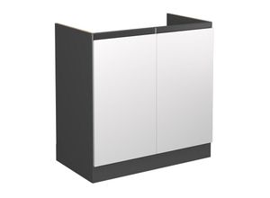 4066731229970 - Spülenunterschrank Küchenschrank Küchenmöbel R-Line J-Shape Anthrazit Weiß 80 cm modern