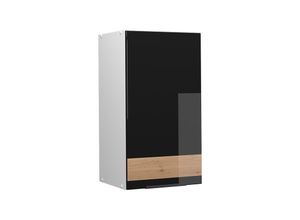 4066731230501 - Hängeschrank Küchenschrank Küchenmöbel Fame-Line Weiß Schwarz Eiche 40 cm modern Hochglanz