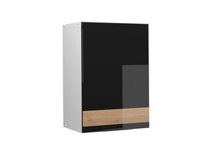 4066731230518 - Hängeschrank Küchenschrank Küchenmöbel Fame-Line Weiß Schwarz Eiche 45 cm modern Hochglanz