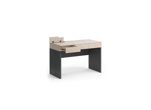 4066731244447 - Schreibtisch Toronto 120x81cm Anthrazit Ahorn Bürotisch mit 2 Schubladen