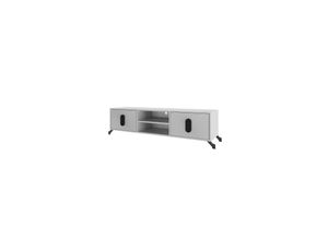 4066731270248 - TV-Lowboard Marokko 150 x 40 cm Hellgrau Fernsehschrank für Fernseher