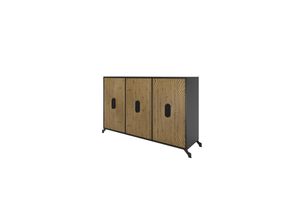 4066731270293 - Sideboard Marokko 140 x 90 cm Wohnzimmerschrank mit 3 Türen & 6 Fächer