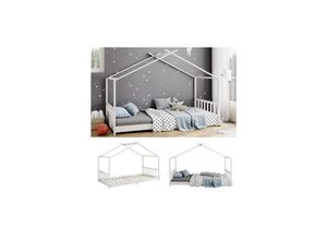 4066731278060 - Vitalispa Kinderbett Bettenhaus Einzelbett Fredericke Weiß 200 x 90 cm modern Kinderzimmer Bett Lattenrost Rausfallschutz