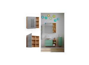 4066731329984 - Bad Spiegelschrank Rudi Braun 90 x 809 cm mit Tür und offenen Fächern Vicco