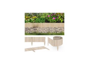 4066731337460 - OK-Living Beeteinfassung Kiefernholz 203 x 20 cm Länge 10 m Rasenkante Holzzaun Garten