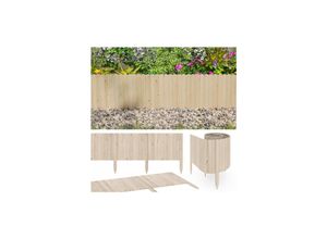 4066731337484 - OK-Living Beeteinfassung Kiefernholz 203 x 40 cm Länge 10 m Rasenkante Holzzaun Garten